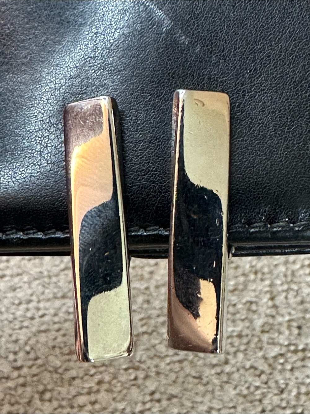 Vintage Salvatore Ferragamo Gold Tone Clip-On Earrings ✨
